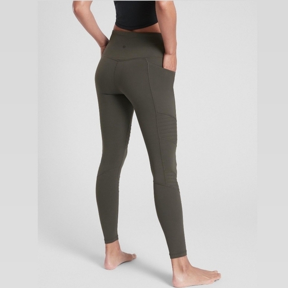 Athleta Pants - Athleta Inclination Moto Tight Grey Size Xtra Small